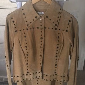 Tan Suede Jacket & Matching Skirt
